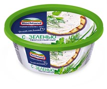 Сыр Хохланд творожный 140гр с зеленью 3354